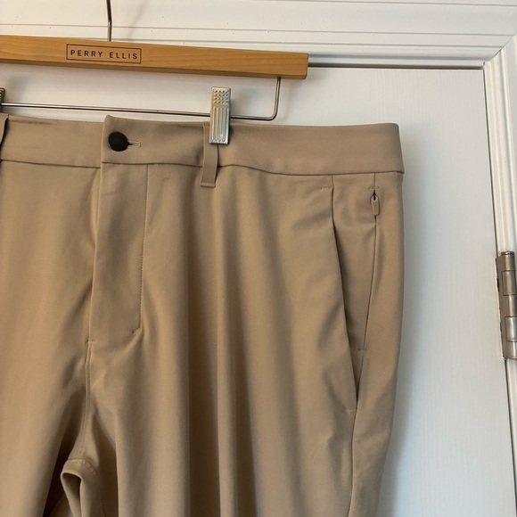 Lululemon ABC Slim Fit Trousers Warpstream Trench 36x30 M5AO4S Khaki Work Career - Picture 4 of 7